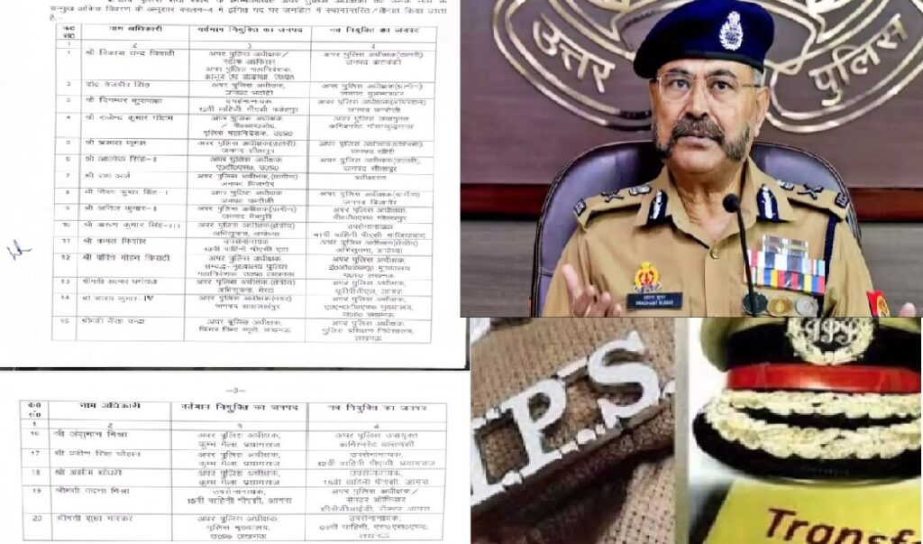 यूपी में सुबह-सुबह 20 पीपीएस अफसरों का तबादला