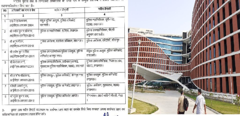 यूपी में नौ आईपीएस अधिकारियों का तबादला
