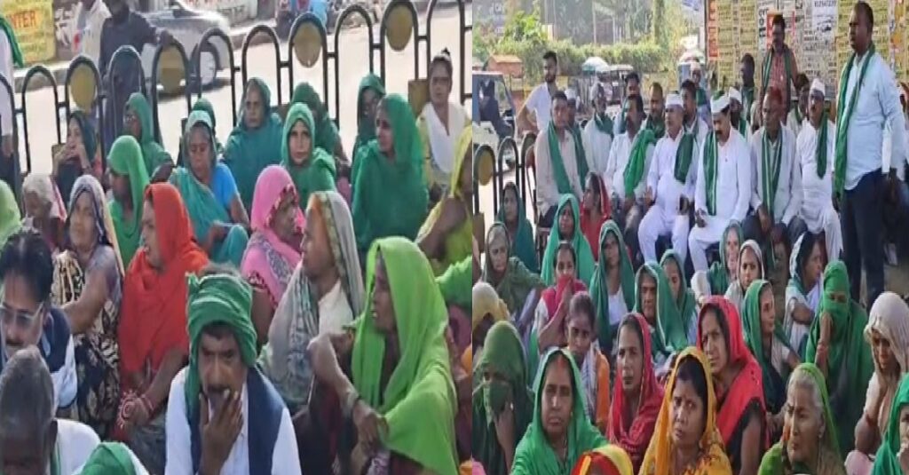 अवैध मीट मंडी के खिलाफ भाकियू अवध का जोरदार प्रदर्शन