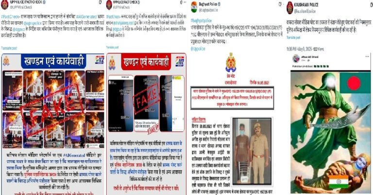 सोशल मीडिया पर राष्ट्रविरोधी व भ्रामक पोस्ट करने वालों पर यूपी पुलिस की बड़ी कार्रवाई
