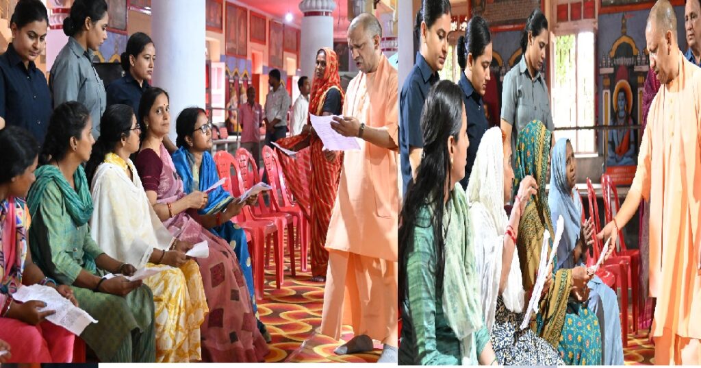 गोरखनाथ मंदिर में सीएम योगी ने लगाया जनता दरबार, फरियादियों से की मुलाकात