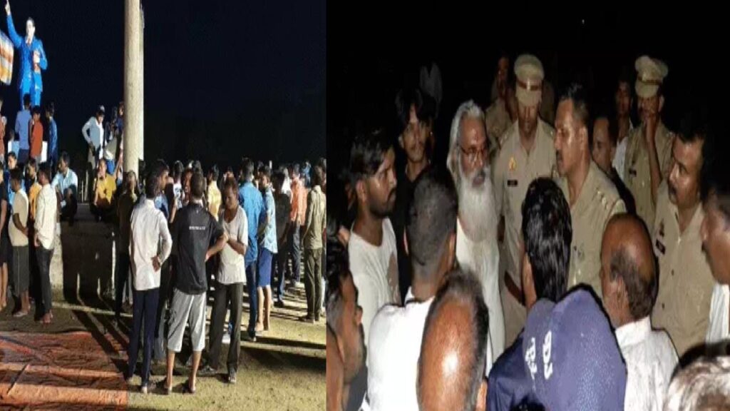 काकोरी के मौंदा में बाबा साहब की प्रतिमा क्षतिग्रस्त, ग्रामीणों का फूटा गुस्सा, पुलिस तैनात