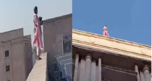 लखनऊ हाईकोर्ट परिसर में हाई वोल्टेज ड्रामा, महिला ने बच्चे संग कूदने की दी धमकी, एक घंटे बाद सुरक्षित रेस्क्यू