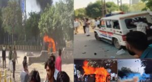 नोएडा में श्रमिक आंदोलन उग्र: वेतन बढ़ोतरी की मांग पर आगजनी, तोड़फोड़ और कई जगह जाम