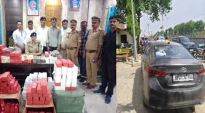 नकली सिगरेट तस्करी का भंडाफोड़: 2 शातिर गिरफ्तार, 10 लाख का माल व कार बरामद