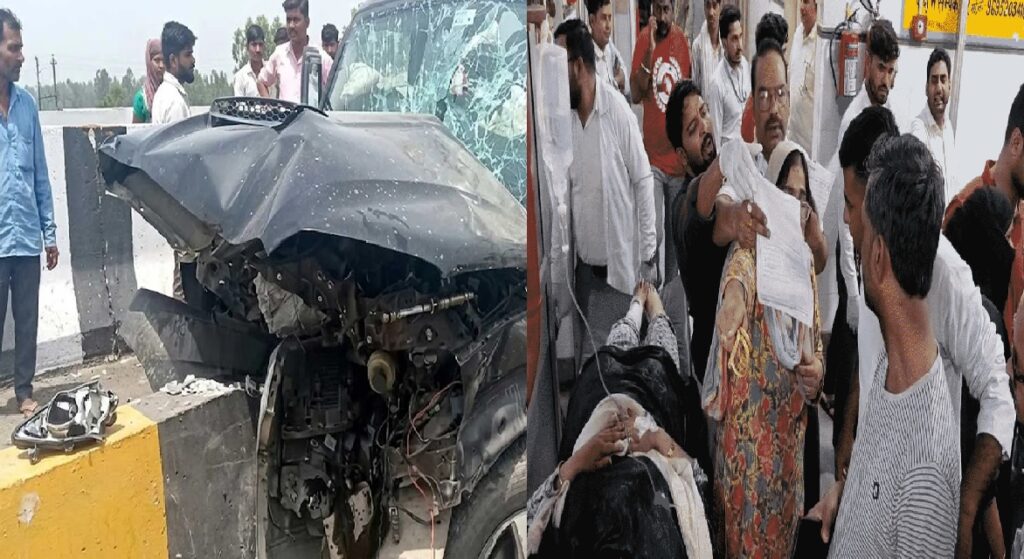 जम्मू-कश्मीर से लौट रहे लखनऊ के परिवार की स्कॉर्पियो गंगा एक्सप्रेसवे पर हादसे का शिकार, 3 की मौत, 8 घायल