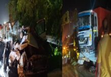यमुना एक्सप्रेसवे पर मौत का तांडव, बेकाबू ट्रक ने डिवाइडर तोड़ कार को मारी टक्कर, चार की मौत