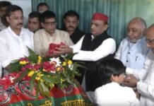 राम गोविंद चौधरी को अंतिम विदाई, अखिलेश समेत नेताओं ने दी श्रद्धांजलि