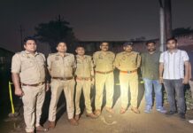 मथुरा में पुलिस और बदमाशों के बीच मुठभेड़, दो गिरफ्तार