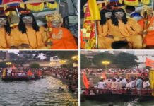 बलिया: रसड़ा रामलीला में गंगा पार लीला का भव्य मंचन, श्रद्धालुओं की उमड़ी भीड़