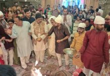 शताब्दी वर्ष में पूर्णाहुति हवन के साथ संपन्न हुई बाई का बाग दुर्गा पूजा