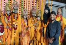 नगरा में राम-भरत मिलाप का भावपूर्ण मंचन, जय श्रीराम के जयकारों से गूंजा परिसर