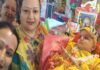 रामगंगा विहार में श्रीमद्भागवत कथा के पांचवें दिन गोवर्धन पूजा का प्रसंग